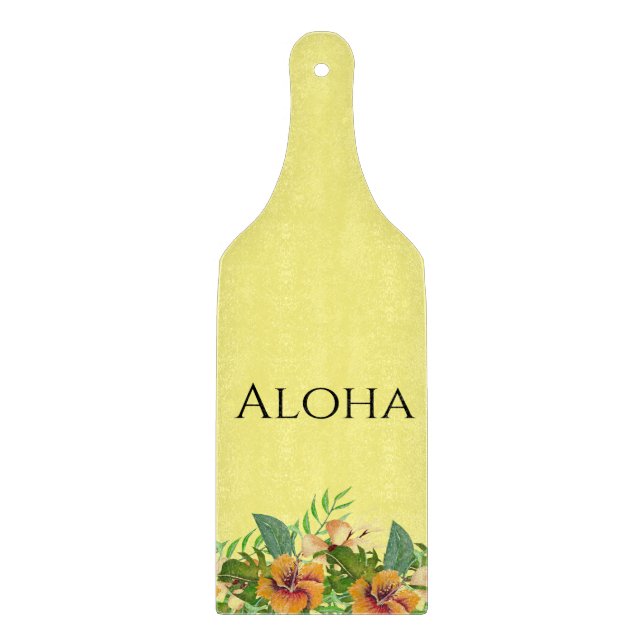 Aloha Tropical Blume Schneidebrett (Vorderseite)