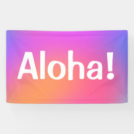 Aloha! Tropical Colors Luau Banner
