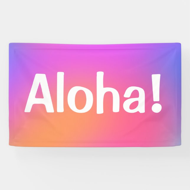 Aloha! Tropical Colors Luau Banner (Horizontal)