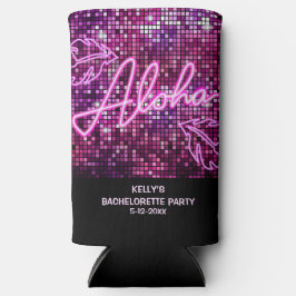 Aloha Tropical Disco Junggeselinnen-Abschied Neon Selters Dosenkühler