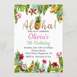 Aloha Tropical Einladung