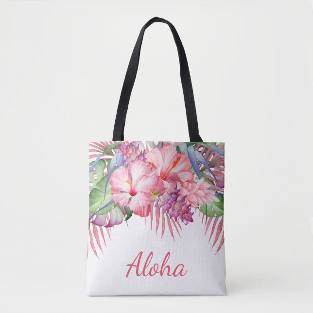 Aloha Tropical Floral Tasche (Vorderseite)
