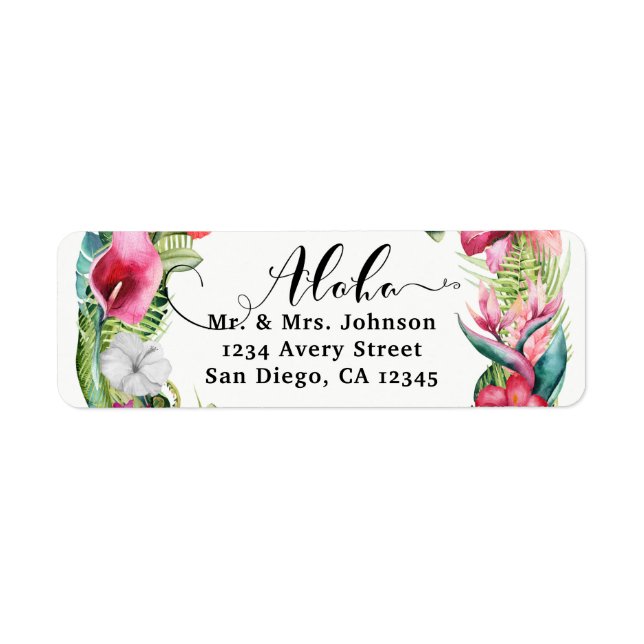 Aloha Tropical Floral Wreath Luau Wedding Party (Vorne)