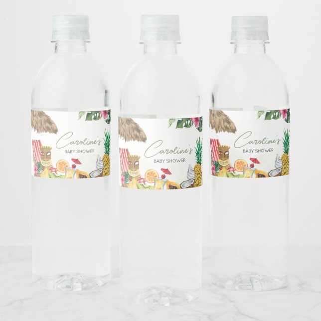 Aloha Tropical Hawaiian Baby Dusche (Flaschen)