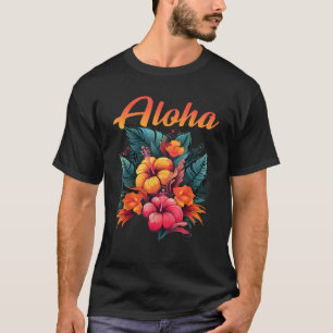 Aloha Tropical Hawaiian Blume Hibiskus Orchid Ha T-Shirt