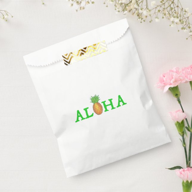 ALOHA Tropical Island Hawaii Ananas Obst Geschenktütchen (Versiegelt)