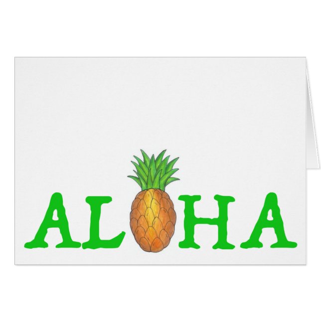 ALOHA Tropical Island Hawaiian Pineapi Hawaii (Vorderseite (Horizontal))