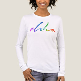 Aloha Tropical Lettering - farbenfrohe Hawaii Hawa Tri-Blend Shirt