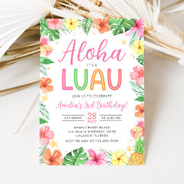 Aloha Tropical Luau Geburtstagseinladung Einladung
