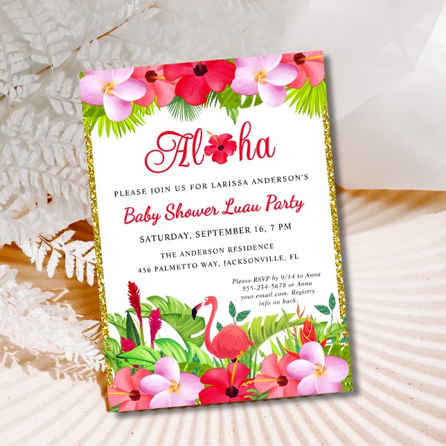 Aloha Tropical Luau Kinderdusche Einladung (Von Creator hochgeladen)