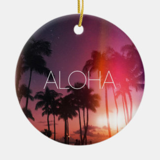 Aloha Tropical Night Keramikornament