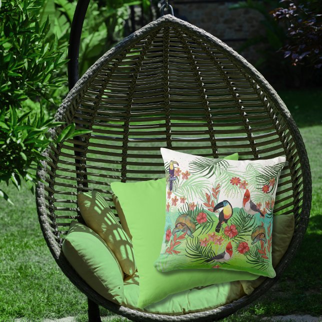 Aloha Tropical Paradies Außenparadies Sitzplatz Kissen (Aloha Tropical Paradise Outdoor Patio Pillow 1)