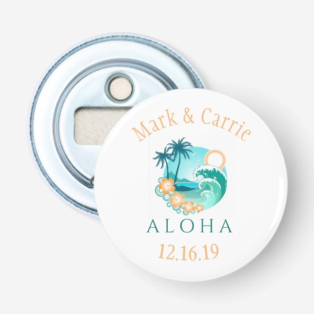 Aloha Tropical Personalisiert Flaschenöffner (Vorderseite)
