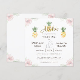 Aloha Tropical Pineaple Beach Wedite Einladung