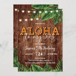 Aloha Tropical Rustique Invitation d'anniversaire