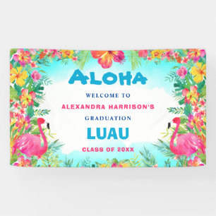 Aloha Tropicale Abschluss-Luau-Party-Willkommen Banner
