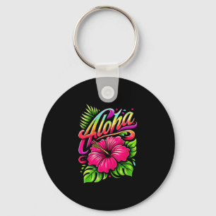 Aloha Tropische Blume Hawaii Urlaub Sommer Strand Schlüsselanhänger