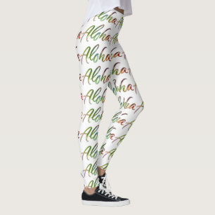 Aloha - tropische Handbeschriftung - hawaiische Leggings