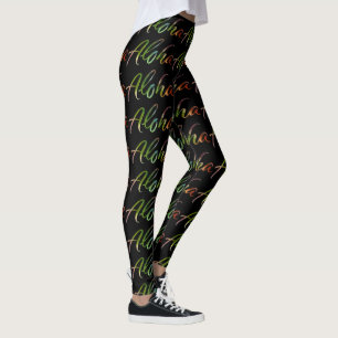 Aloha - tropische Handbeschriftung - hawaiische Leggings