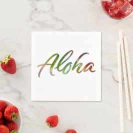 Aloha - Tropische Schrift - Hawaii Hawai'i Nature Serviette