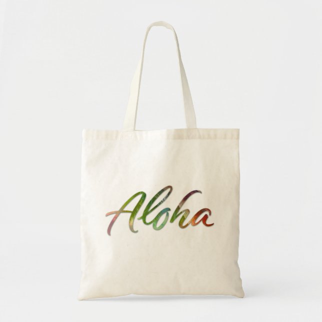 Aloha - Tropische Schrift - Hawaii Hawai'i Nature Tragetasche (Vorne)
