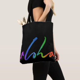 Aloha - Tropische Schrift - Schwarzes Hawaii Hawai Tasche