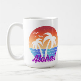Aloha - tropischer hawaiianischer Sonnenuntergang Kaffeetasse