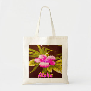 Aloha tropisches Blumenmuster Tragetasche