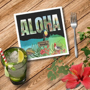 Aloha Tropisches Paradies Tukan Papier Serviette