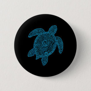 Aloha Turtle Hawaii Tribal Hawaiian Maori Sonne Me Button