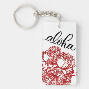 Aloha und Rosen-Schlüsselanhänger Schlüsselanhänger