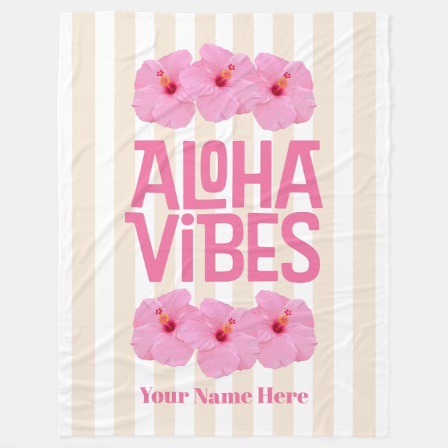 Aloha Vibes Fleecedecke (Vorderseite)