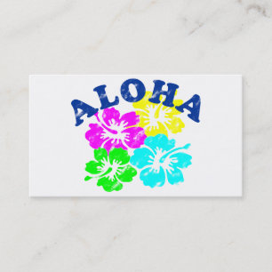 Aloha Vintage-Geschäftskarten Hawaiianische Blum Visitenkarte