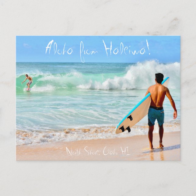 Aloha von Haleiwa Postkarte (Vorderseite)