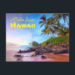 Aloha von Hawaii Postcard Postkarte<br><div class="desc">Aloha von Hawaii Senden Sie eine Tropische Postkarte aus dem Paradies an Ihre Freunde und Liebsten,  um Ihre wertvollen Erinnerungen zu teilen.</div>