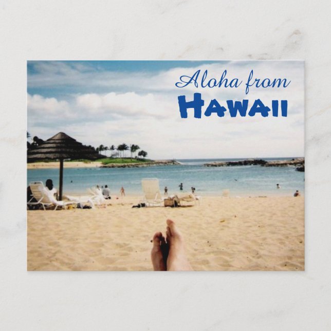 Aloha von Hawaii Postcard Postkarte (Vorderseite)