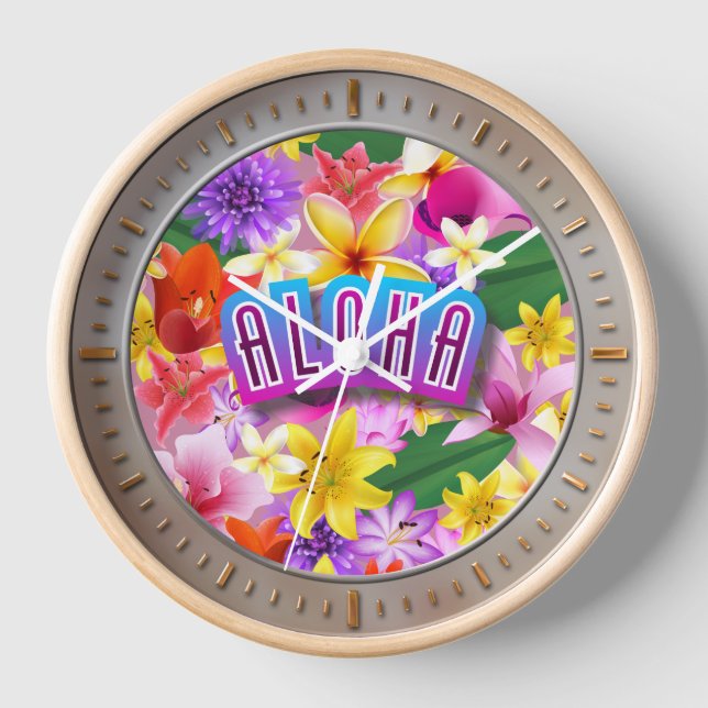 Aloha! Wanduhr (Vorderseite)