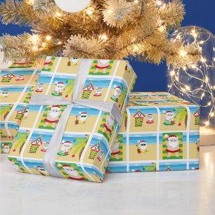 Aloha Weihnachtsmann Geschenkpapier
