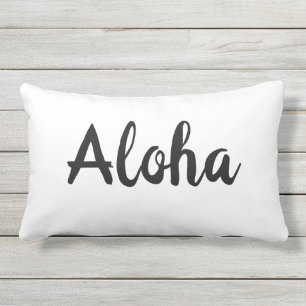 Aloha weißes Kissen - im Freien Für Draußen
