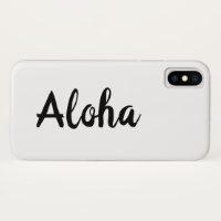 Aloha White iPhone Case