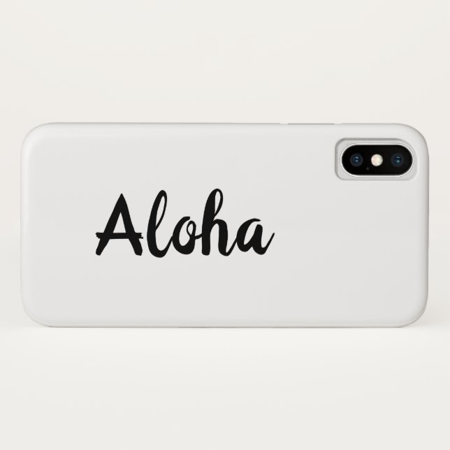 Aloha White iPhone Case (Rückseite (Horizontal))