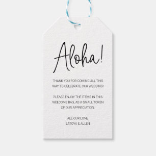 Aloha Willkommen bei Hawaii Gift Bag Basket Weddin Geschenkanhänger