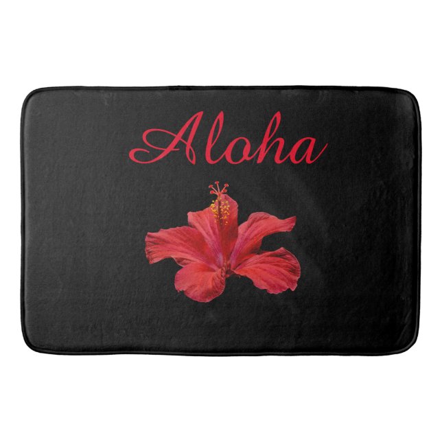 Aloha Willkommens-tropische hawaiische Badematte (Vorderseite)