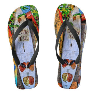 Aloha Yall Flip Flops