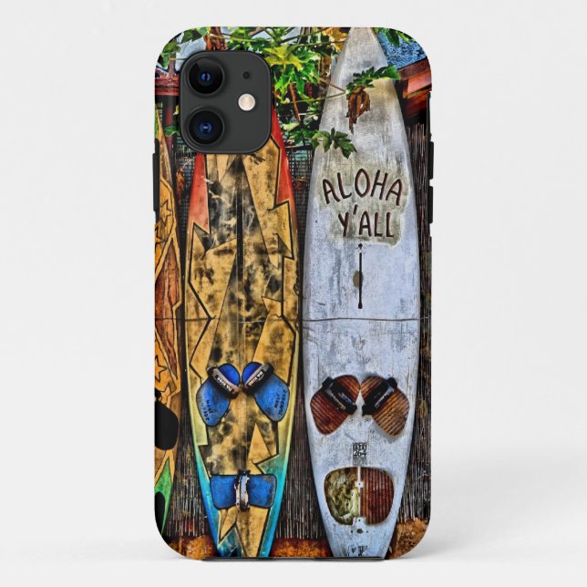 Aloha Y'ALL Surfbrett Case-Mate iPhone Hülle (Rückseite)