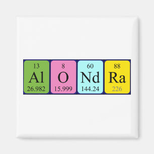 Alondra Magnet für den periodischen Tabellennamen