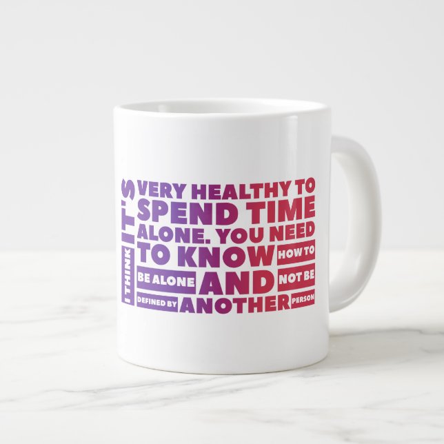 Alone - Jumbo-Tasse (Vorderseite Rechts)