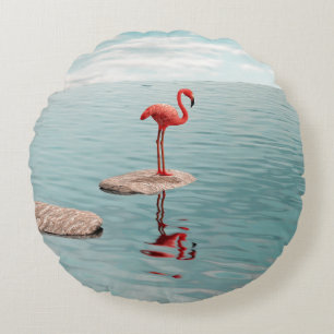 Alone – Stille Balance Rundes Kissen