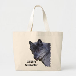Aloof Grey Wolf Sacs fourre-tout de soutien à la f