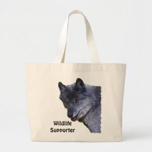 Aloof Grey Wolf Sacs fourre-tout de soutien à la f